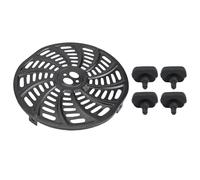 QOXEZY Sartén para freidora de aire para Gourmia 6QT modelos GAF698/GAF686, bandeja de repuesto de acero inoxidable con revestimiento antiadherente, lavavajillas, incluye 4 parachoques de goma
