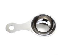 QOXEZY Separador de yema de huevo de acero inoxidable, separa sin esfuerzo claras y yemas, para hornear merengues y pasteles, separador de claras de huevo plateado con diseño en forma de embudo