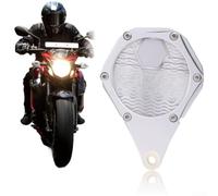 QOXEZY Soporte de disco de impuestos de aluminio CNC para motocicleta, diseño hexagonal, montaje seguro para permiso, color negro y plateado, 18,7 cm (plata)