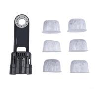 QOXEZY Soporte de filtro ABS y cartucho de filtro de agua de carbón activado, elimina las impurezas y el mal olor, para la serie B y máquinas de café para B40 B44 B50 B60 B66 B70 (6 filtros+soporte)