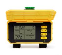 QOXEZY Temporizador de riego solar con 12 salidas de eficiencia solar, detección automatizada de lluvia personalizable para jardines y espacios al aire libre (2 tomas)