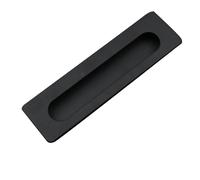 QOXEZY Tirador oculto ranurado empotrado para cajón, armario, muebles, aleación de zinc, 73 mm/106 mm/138 mm de longitud, 64/96/128 mm de distancia entre agujeros (cepillado)