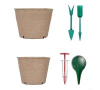 QOXEZY Vasos de papel para plantar con orificios de drenaje, apoyando métodos de jardinería sostenibles para principiantes y cultivadores experimentados, material biodegradable para un desarrollo