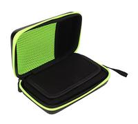 QP2570 - Funda de viaje para maquinilla de afeitar eléctrica, forro suave, bolsa de malla abierta, profesional, resistente a los golpes, color verde con correa de mano para QP2630, QP2520