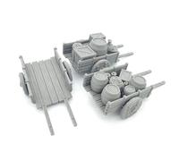 QP3D - Carritos de comerciantes con cajas y barriles terreno disperso - Artículos de madera de fantasía para paisajes de mesa y RPG 28-32 mm, miniaturas de accesorios de juego de guerra DnD D&D