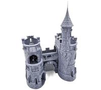 QP3D - Castillo Barbican Gate - Paisaje de terreno de construcción de fantasía para mesa y RPG de 28-32 mm, miniaturas de accesorios de juego de guerra DnD D&D, impreso en 3D y se puede pintar