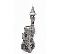QP3D - Raven Tower House - Paisaje de terreno de construcción de fantasía para mesa y RPG miniaturas de 28-32 mm, accesorios de juego de guerra DnD D&D, impreso en 3D y se puede pintar