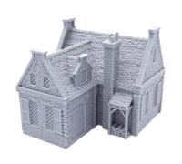 QP3D - Wargaming Stone House Model Terrain, paisaje para juego de mesa escala de 15 mm, edificio europeo medieval del siglo 16-20 para modelado ferroviario RPG 2WW impreso y pintable (15 mm)