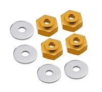 QPAJWAKS 12mm to 17mm Wheel Adapter Drive Hub Combiner Hexagonal Hex Hole 6mm Parts For HSP 1/10 1/8 RC Car Buggy Monster Truck(Gelb)