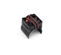 QPAJWAKS 42mm Motor Cooling Fan Heat Sink for Traxxas 1/10 E-Maxx E-Revo Summit Arrma 1/8 Kraton Talion Typhon RC Car,Red(Schwarz)