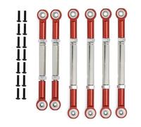 QPAJWAKS 6Pcs Pull Rod Link Rod Set For 1/10 ECX 2WD Series Ruckus Torment Axe Brutus Circuit AMP RC Car Upgrade Parts(Rood)