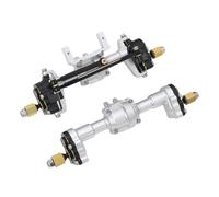 QPAJWAKS Aluminum Front Rear Portal Axle Complete Set+Brass Knuckle Cover For 1/24 1/18 FMS FCX24 Power Wagon K5 FCX18 LC80 RC Crawler