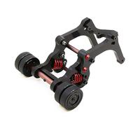 QPAJWAKS Double Wheel Keel Wheelie Raise Head Bar Upgrade Parts for 1/5 Traxxas XMAXX X-MAXX Accessories(Schwarz)