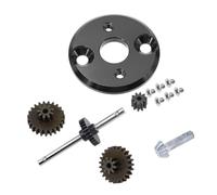 QPAJWAKS FOR MN 78 MN82 Metal Gearbox Transmission Gear Set Motor Pinion Gear 370 Motor Bracket Mounting For MN78 1/12 RC Car Upgrade Parts(Set 2 Black)
