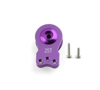 QPAJWAKS New 25T CNC Aluminum Alloy Steering Servo Swing Arm Horn For 1/8 1/10 RC Crawler Car Boat(Purple)