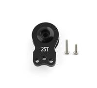 QPAJWAKS New 25T CNC Aluminum Alloy Steering Servo Swing Arm Horn For 1/8 1/10 RC Crawler Car Boat(Schwarz)