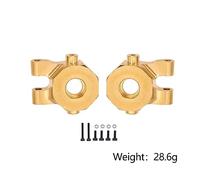 QPAJWAKS TRX4M Brass Front Rear Axle Weight Steering Knuckle Diff Cover Wheel Hex Hub For Traxxas 1/18 RC Crawler TRX-4M Upgrade Parts(Steering Knuckle)