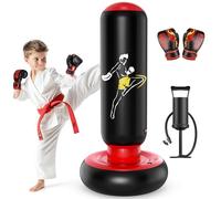 QPAU Saco de Boxeo para niños con Guantes de Boxeo, 66 Pulgadas más Grande, Estable, Inflable, Regalo para niños y niñas de 6 a 12 años, para Practicar Karate, Taekwondo, Artes Marciales Mixtas