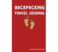 qpBooks Backpacking Travel Journal: Caveman Footprint Cover, perfect for travelers and the backpacking community. Collect & log your memorable moments. For kids and adults