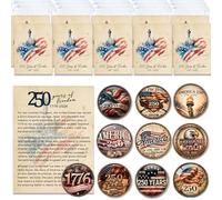 Qpige Bulk10/20 250 Anniversary USA Merchandise, Vintange America 250th Lapel Pin of Freedom 1776-2026 para hombres, 250 años de cumpleaños de Estados Unidos, Día de los Patriotas, Día de la