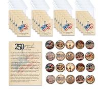 Qpige Bulk10/20 250 Anniversary USA Merchandise, Vintange America 250th Lapel Pin of Freedom 1776-2026 para hombres, 250 años de cumpleaños de Estados Unidos, Día de los Patriotas, Día de la