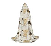 QPIPGER Capa con capucha para disfraz de Halloween con estampado geométrico abstracto para hombres y mujeres, fiesta, cosplay, mago, bruja, vikingo, talla S