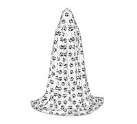 QPIPGER Disfraz de Halloween con estampado de huellas de perro, capa con capucha para hombres y mujeres, fiesta, cosplay, mago, bruja, vikingo, bata M