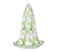 QPIPGER Disfraz de Halloween con estampado de jardín de hierbas primaverales, capa con capucha para hombres y mujeres, fiesta, cosplay, mago, bruja, vikingo, bata S