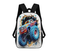 QPIRINMEX Monstruo Carreras Mochilas Para Niños Mochilas Escolares Para Niños En Edad Preescolar De Jardín De Infantes Secundario Mochilas Para Caminar 17pulgada
