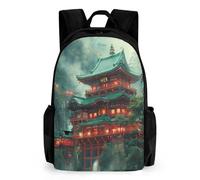 QPIRINMEX Niños Arquitectura japonesa Mochilas Niños, Mochilas,primaria,muy Adecuado Para Regresar A La Escuela O Volver A La Escuela,regalos Y Viajes,mochilas De Viaje Causales
