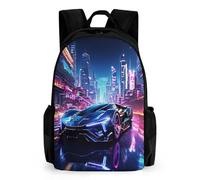 QPIRINMEX Niños Coche deportivo Mochilas Niños,Dibujos Carreras Mochilas,primaria,muy Adecuado Para Regresar A La Escuela O Volver A La Escuela,regalos Y Viajes,mochilas De Viaje Causales 42x30.5cm