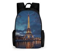 QPIRINMEX Niños Torre Eiffel Mochilas Niños, Mochilas,primaria,muy Adecuado Para Regresar A La Escuela O Volver A La Escuela,regalos Y Viajes,mochilas De Viaje Causales