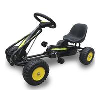 QPLAY - Coche a Pedales Go Kart - Dos velocidades - Ideal para niños a Partir de 3 años - Rojo (Ruedas DURAS)