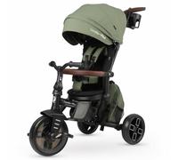 Qplay Triciclo Evolutivo COMFO MAX 6 en 1 | Triciclo Bebe 1 Año Plegable de Aluminio con Asiento 360º, Reclinable y Capota - para Bebés de 10 a 72 Meses (Verde)