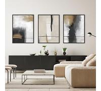 QPLGTU - Conjunto de pósteres geométricos abstractos, decoración de arte de plantas, cuadros impresos en la pared de fondo de la sala de estar y dormitorio, sin marco (Estilo 9, 50x70cm*3)