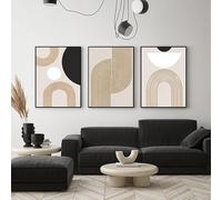 QPLGTU - Conjunto de pósteres geométricos abstractos, decoración de arte de plantas, imágenes impresas en la pared de fondo de la sala de estar y dormitorio, sin marco (Estilo 2, 50x70cm*3)