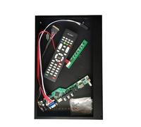 QPOGRMJR Placa controladora Compatible con B156HW01/B156HW02/B156HW03 + Carcasa metálica, Kit LVDS de 15,6" y 40 Pines, Panel 1920 * 1080, señal de TV analógica VGA+HDMI+AV+USB.(B156HW01 V4 and Case)