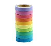 Qpower, Washi Rainbow, 10 X Decorativo de Washi Tape Arco Iris Rollos de Papel Para Manualidades Diy
