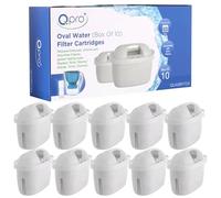 QPRO Paquete de 10 cartuchos de filtro de agua de cal compatibles con BRITA MAXTRA MAXTRA Plus+ PRO todo en 1, cartuchos de repuesto para jarra de filtro de agua