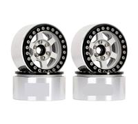 QPSJXN 1,9" Aluminio de Aluminio Beadlock Rim Fulla para 1 10 Escala RC RC Cars Compatible con Modelos como Gen8 y VS4-10 Número de Pieza W1947(W1947BS)