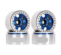 QPSJXN 1,9" Aluminio de Aluminio Beadlock Rim Fulla para 1 10 Escala RC RC Cars Compatible con Modelos como Gen8 y VS4-10 Número de Pieza W1947(W1947BL)