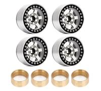 QPSJXN 1,9" Aluminio de Aluminio Beadlock Rim Fulla para 1 10 Escala RC RC Cars Compatible con Modelos como Gen8 y VS4-10 Número de Pieza W1947(W1947BS-1944)
