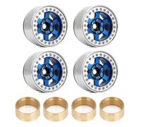 QPSJXN 1,9" Aluminio de Aluminio Beadlock Rim Fulla para 1 10 Escala RC RC Cars Compatible con Modelos como Gen8 y VS4-10 Número de Pieza W1947(W1947BL-1944)