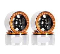 QPSJXN 1,9" Aluminio de Aluminio Beadlock Rim Fulla para 1 10 Escala RC RC Cars Compatible con Modelos como Gen8 y VS4-10 Número de Pieza W1947(W1947OB)
