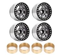 QPSJXN 1,9" Aluminio de Aluminio Beadlock Rim Fulla para 1 10 Escala RC RC Cars Compatible con Modelos como Gen8 y VS4-10 Número de Pieza W1947(W1947BG-1944)