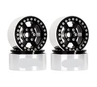 QPSJXN 1,9" Aluminio de Aluminio Beadlock Rim Fulla para 1 10 Escala RC RC Cars Compatible con Modelos como Gen8 y VS4-10 Número de Pieza W1947(W1947BK)