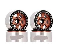 QPSJXN 1,9" Aluminio de Aluminio Beadlock Rim Fulla para 1 10 Escala RC RC Cars Compatible con Modelos como Gen8 y VS4-10 Número de Pieza W1947(W1947BO)