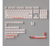 QPSJXN 148 Capas de Teclas de sublimación de Tinte PBT para teclados mecánicos Perfil de Teclado Blanco Minimalista Conjunto con Varios interruptores