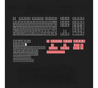 QPSJXN 165 Capas de Teclas de Perfil OEM de Doble Tiro Azul Gris Azul para teclados mecánicos con interruptores MX de retroiluminación RGB(165 OEM Black O-EN)