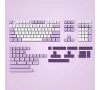QPSJXN 165 Capas de Teclas de Perfil OEM de Doble Tiro Azul Gris Azul para teclados mecánicos con interruptores MX de retroiluminación RGB(165 OEM Purple-EN)